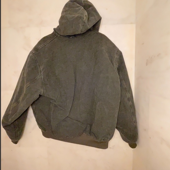 Olive Green Vintage Carhartt Hooded Work Jacket - Picture 2 of 9